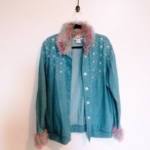 Vintage y2k 90's Teddi Jean jacket denim